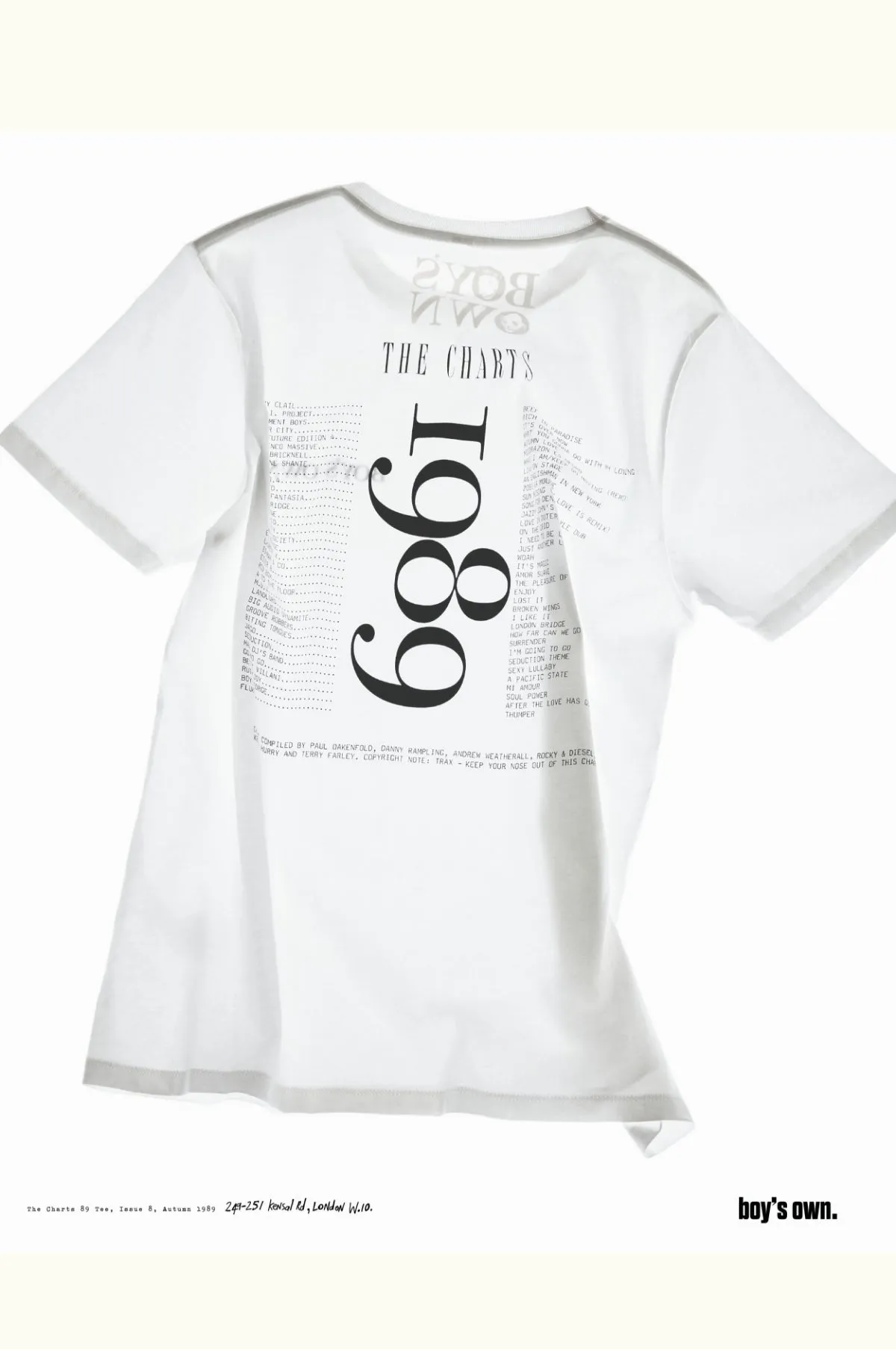 1989 Charts Tee White