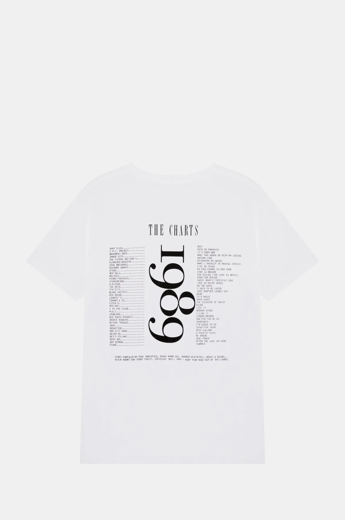 1989 Charts Tee White