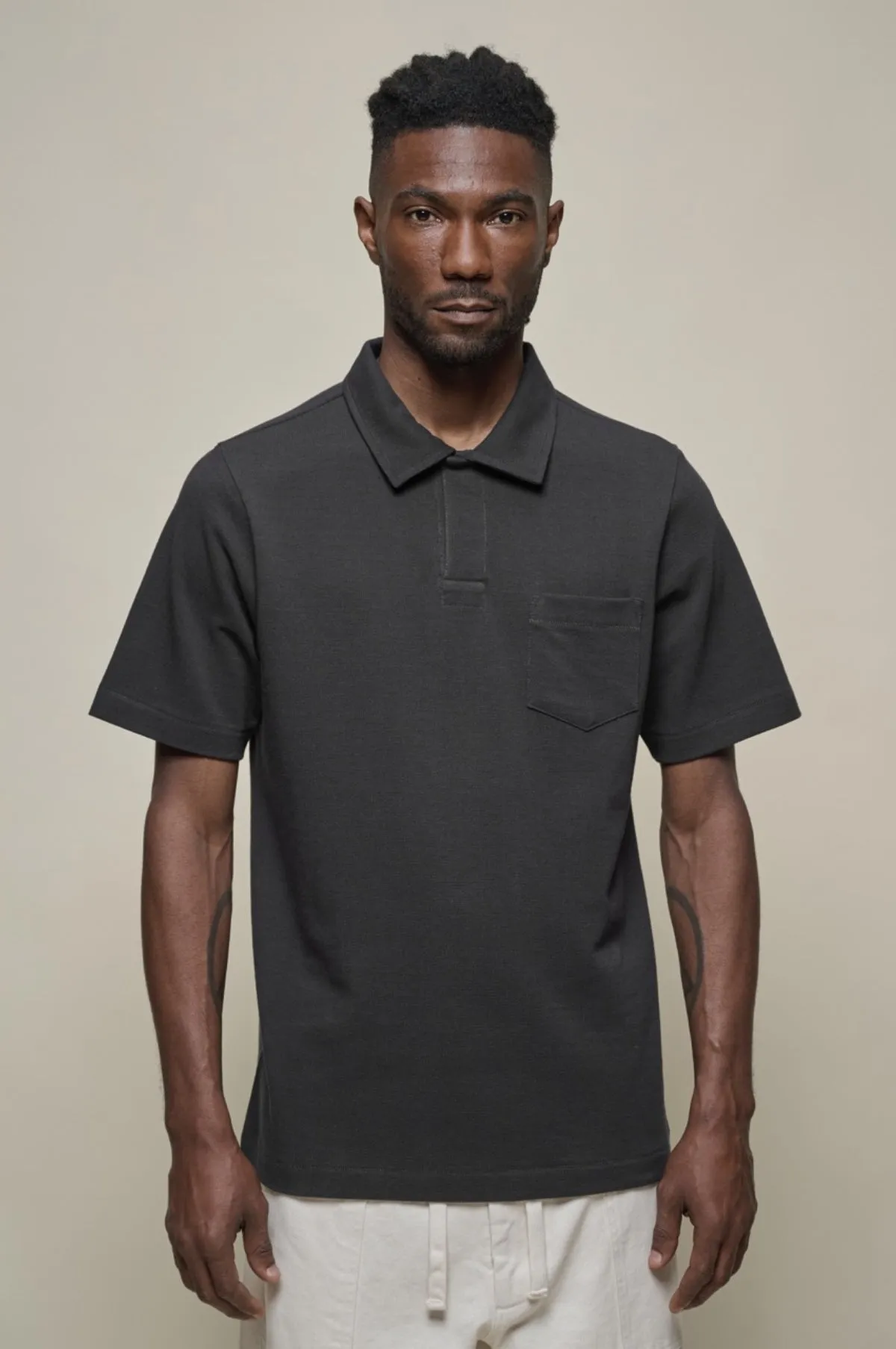 2PKPL Pocket Polo Shirt Charcoal