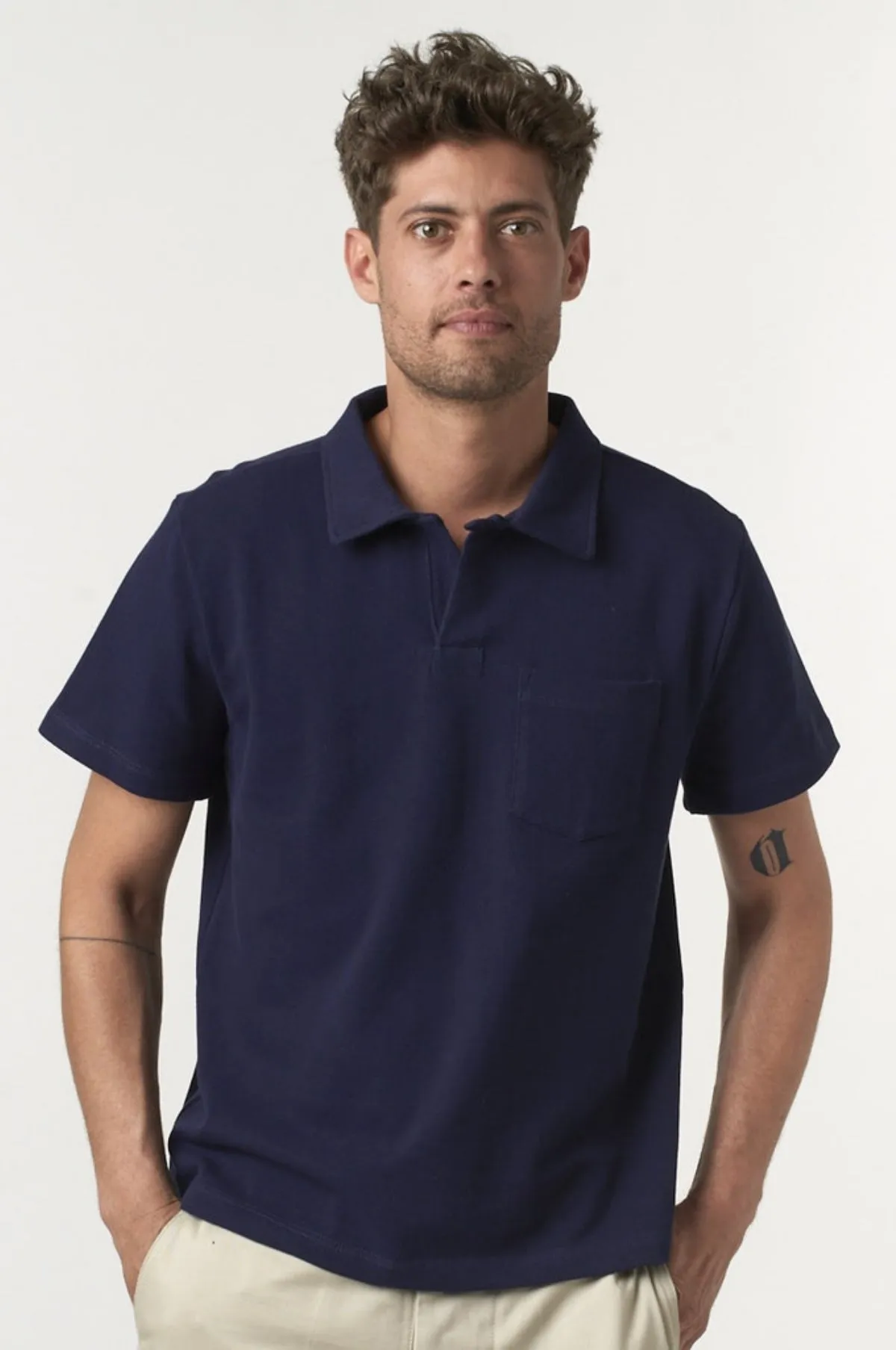 2PKPL Pocket Polo Shirt Ink Blue