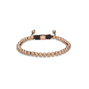 4mm Non- Braided 18K Rosegold Bracelet w. Diamonds