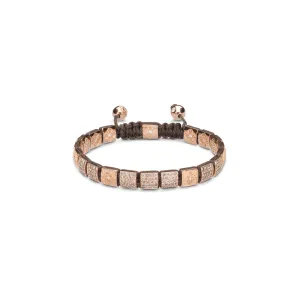 6mm Lock 18K Rosegold Bracelet w. Diamonds