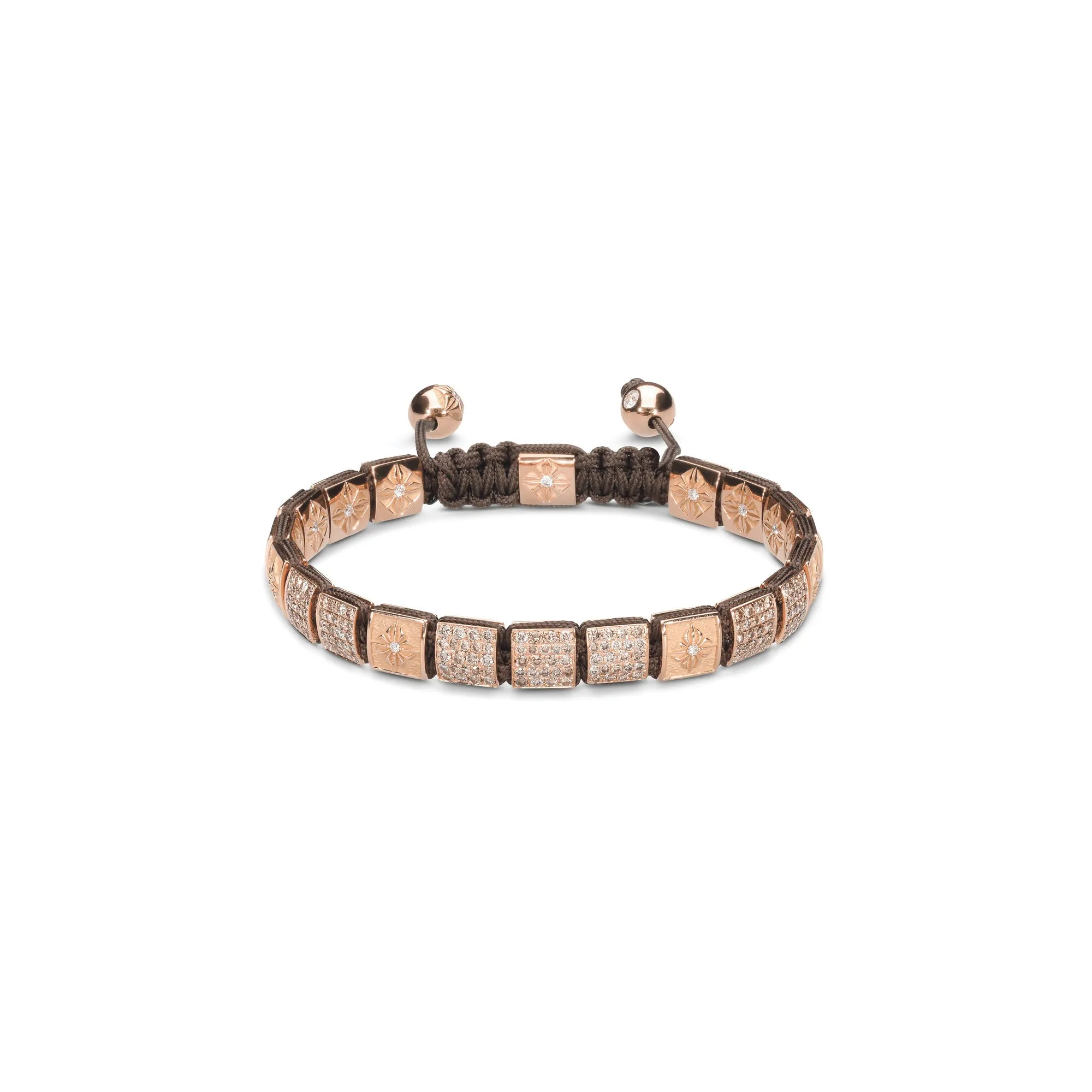 6mm Lock 18K Rosegold Bracelet w. Diamonds