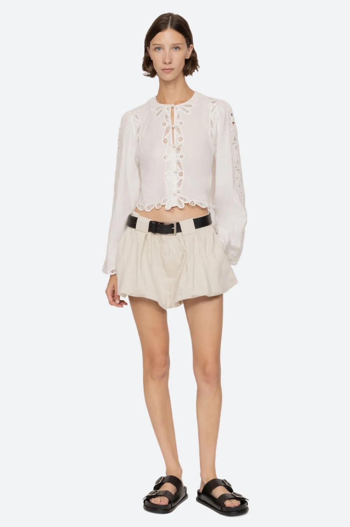 Adele Sportswear Bubble Short Oat