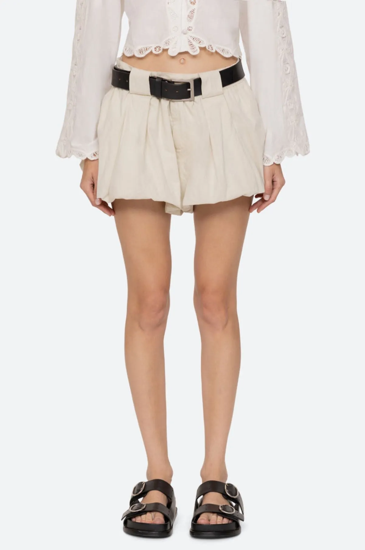 Adele Sportswear Bubble Short Oat