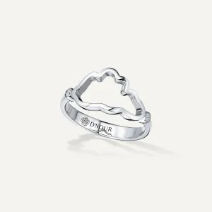 Allusia Love Minimal 18K Whitegold Ring w. Diamonds