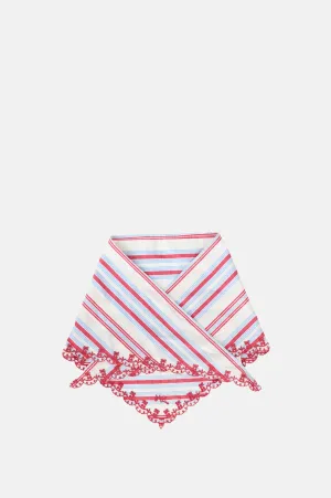 Amaya Headscarf Cherry Business Stripe Red