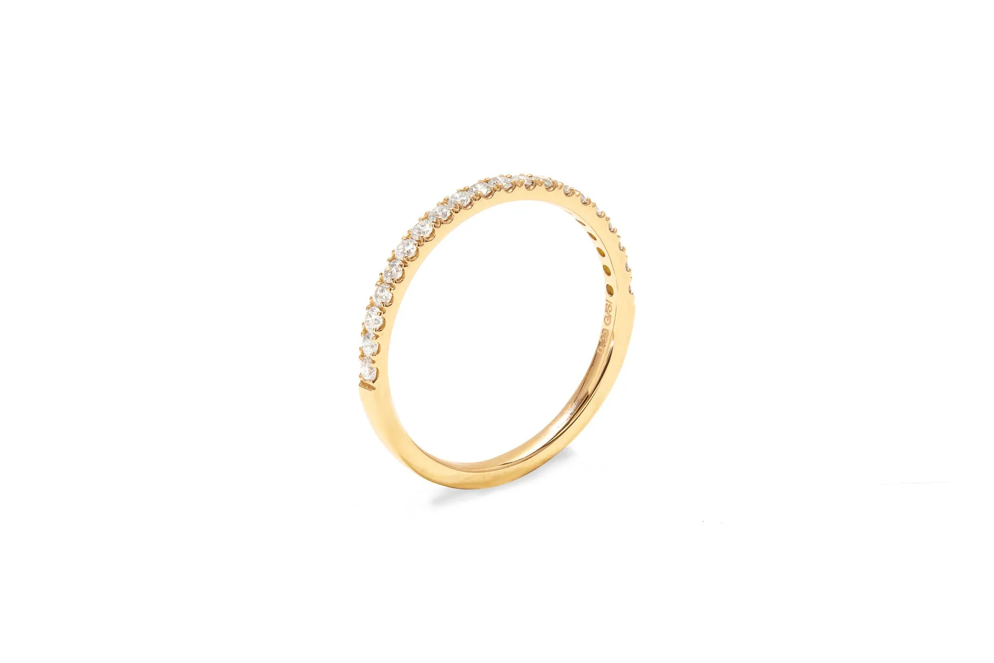 Amore The Eternity Classic Half 18K Gold Ring w. Diamonds