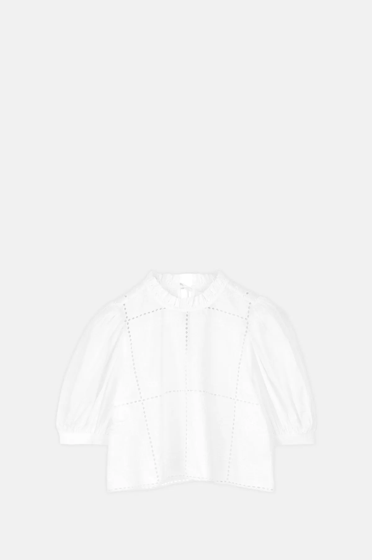 Anemone Crop Blouse Optic White