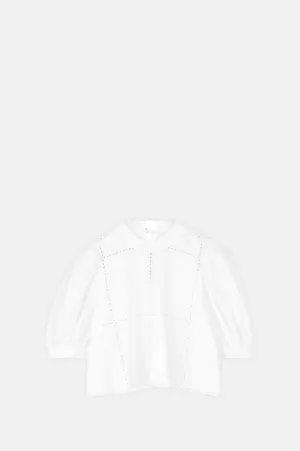 Anemone Crop Blouse Optic White