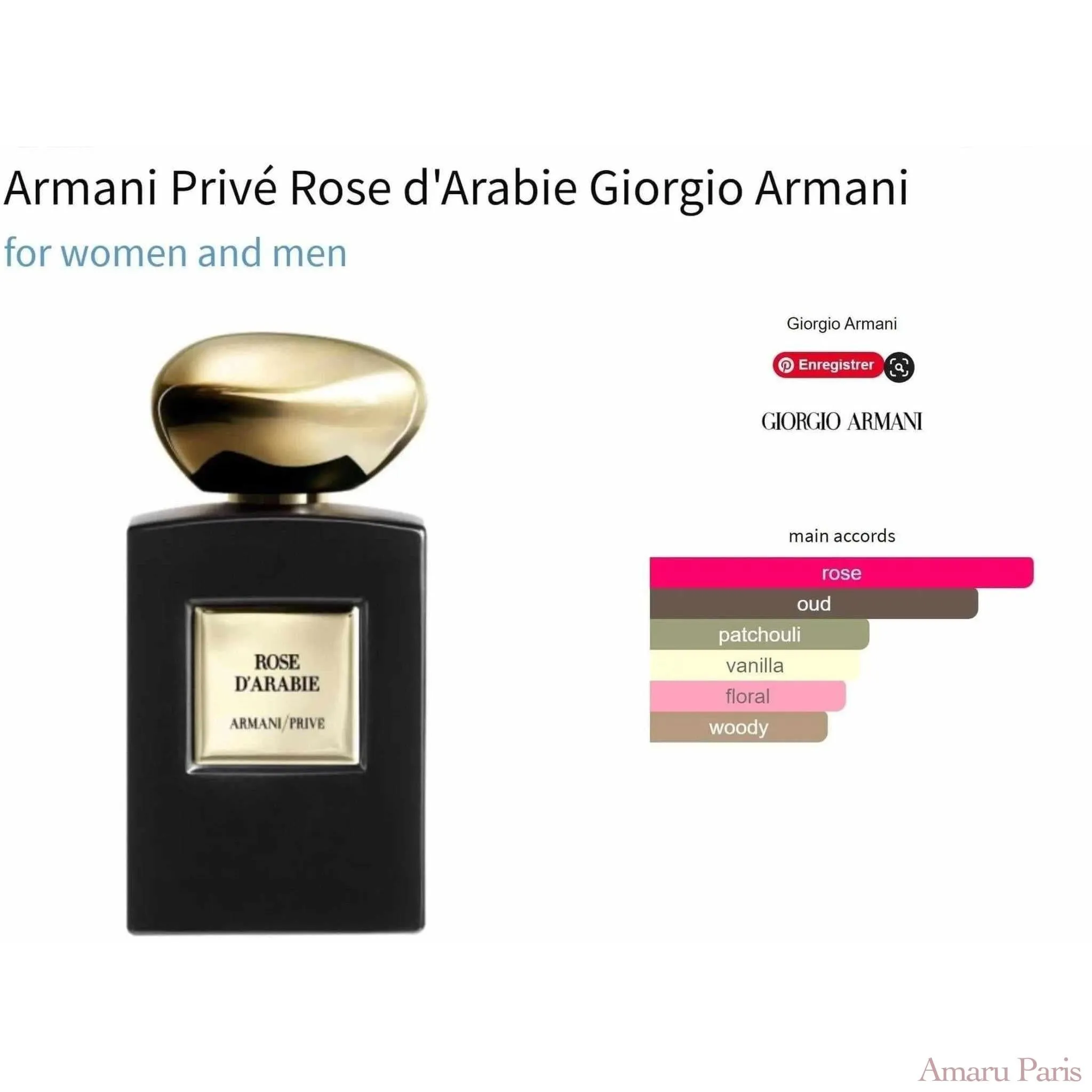Armani Privé Rose d'Arabie Giorgio Armani for women and men Decant Fragrance Samples