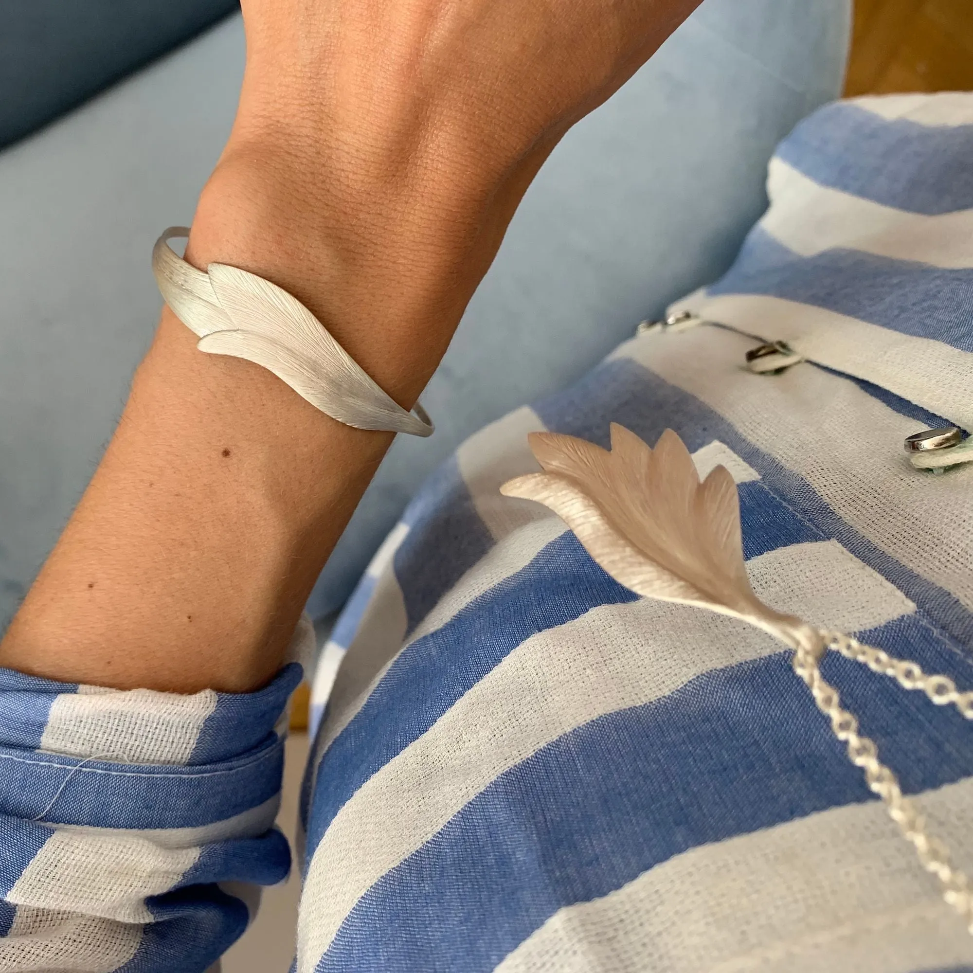 Aura Silver Bangle