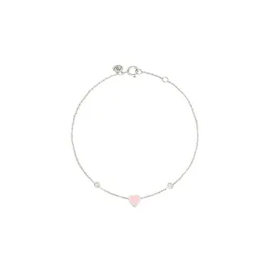 Babydoll 18K White Gold Bracelet w. Diamonds