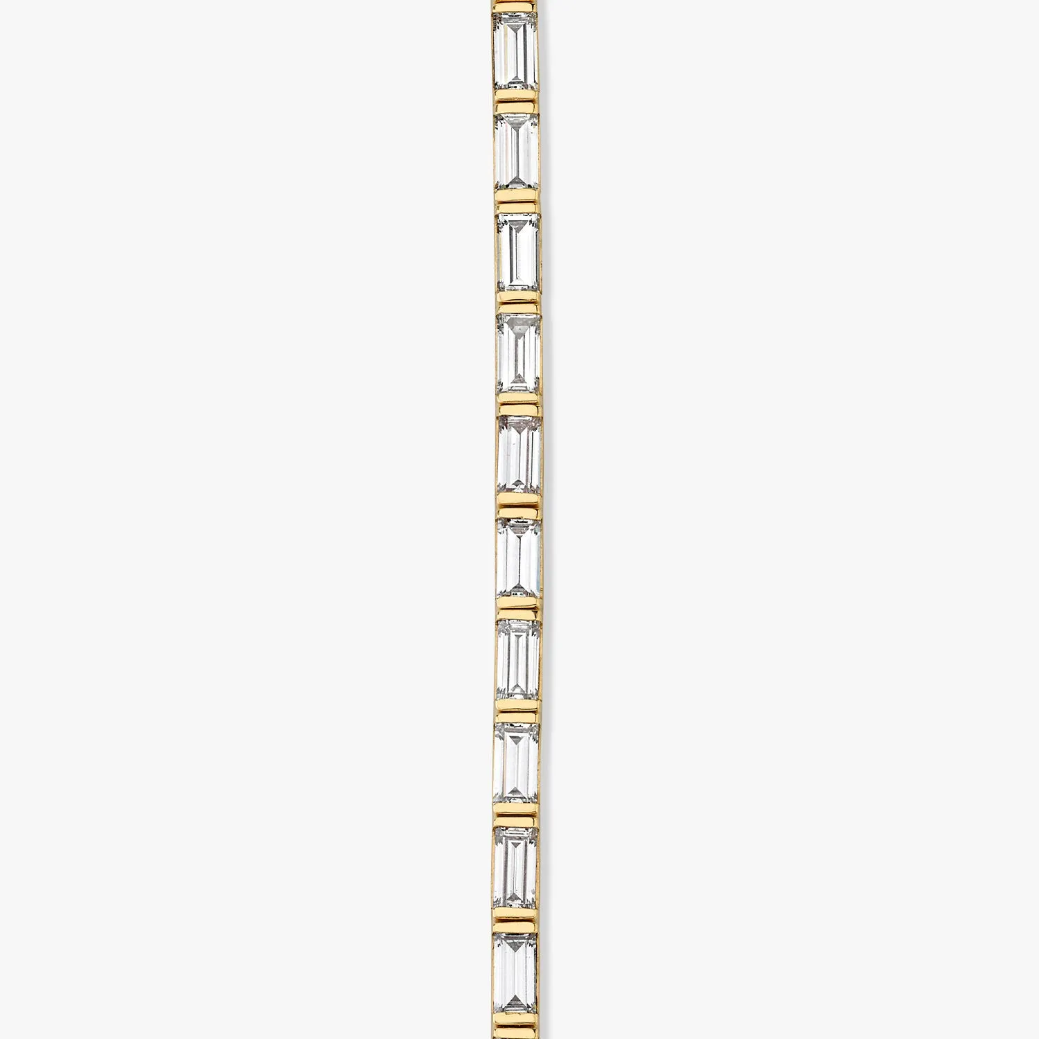 Baguette 14K Gold Tennis Bracelet w. Lab-Grown Diamonds