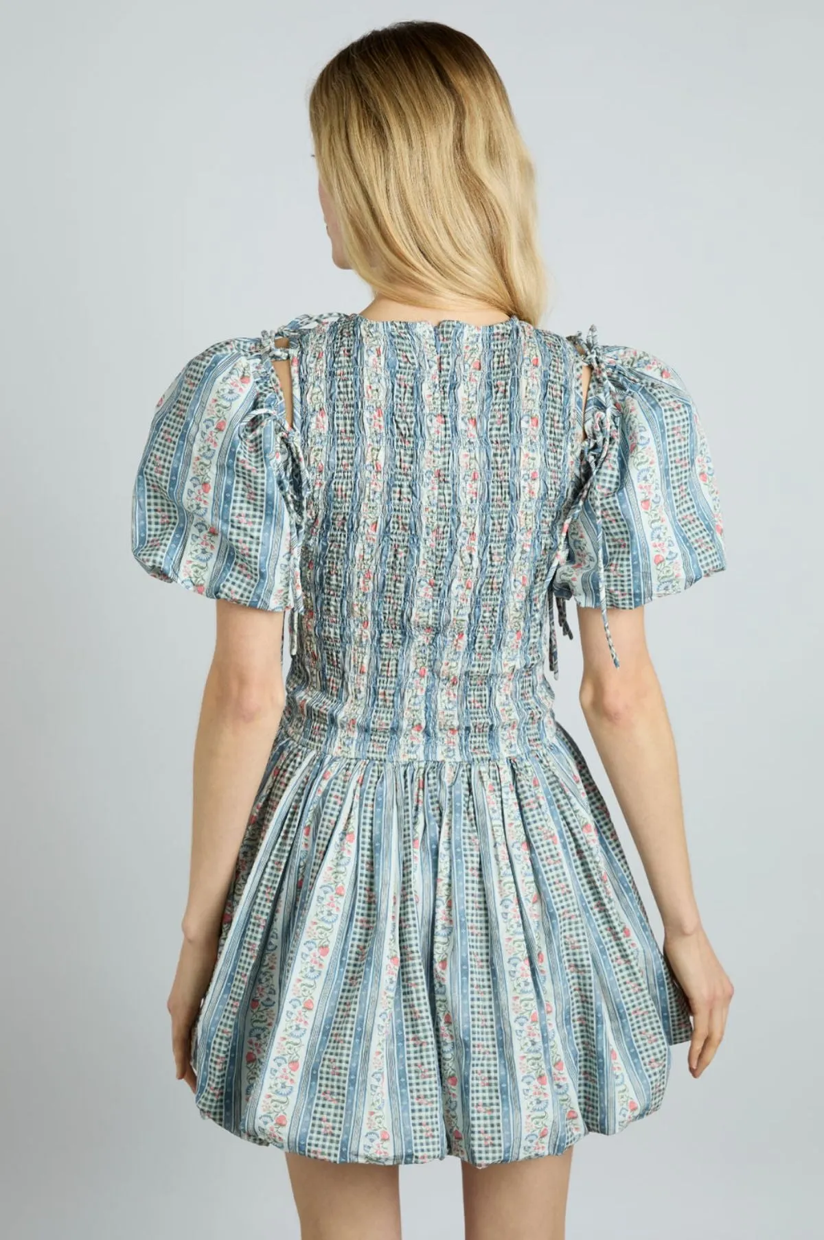 Becca Bubble Mini Dress Wallpaper Floral