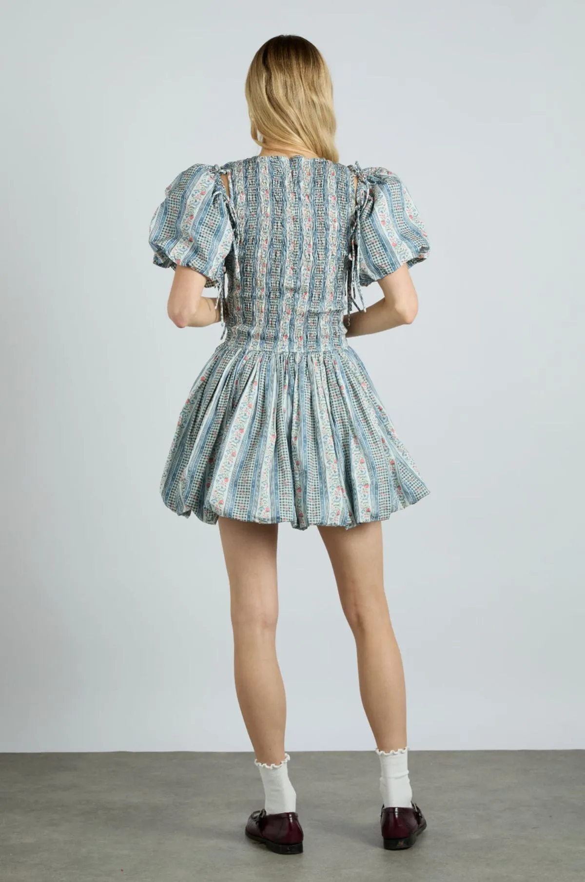 Becca Bubble Mini Dress Wallpaper Floral
