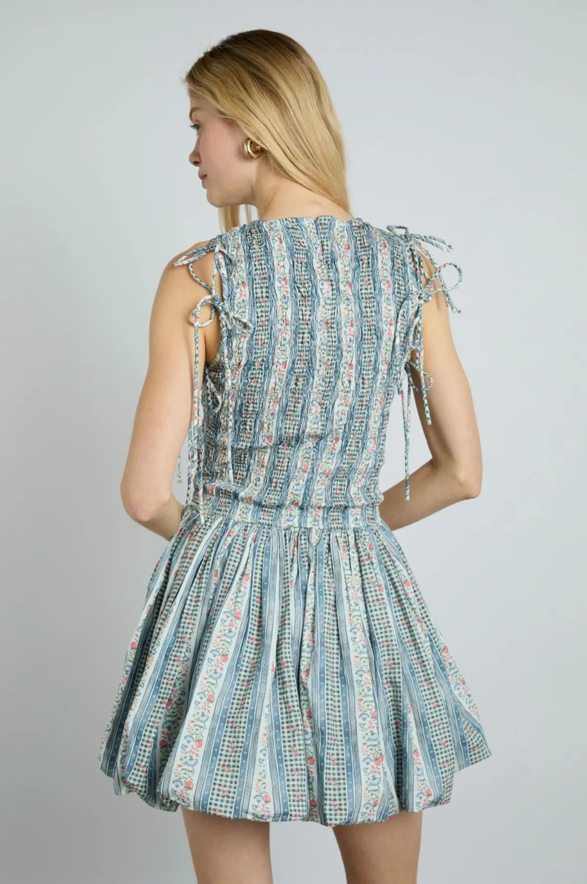 Becca Bubble Mini Dress Wallpaper Floral
