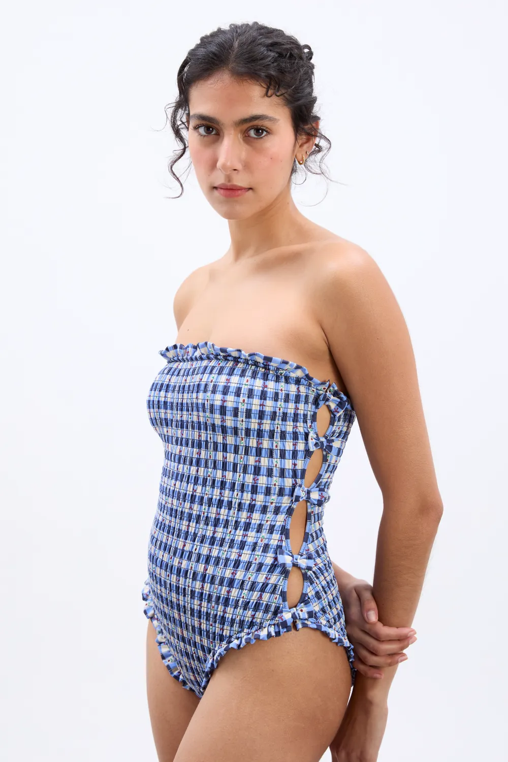 Betty Swimsuit Blue Margot Gingham Navy