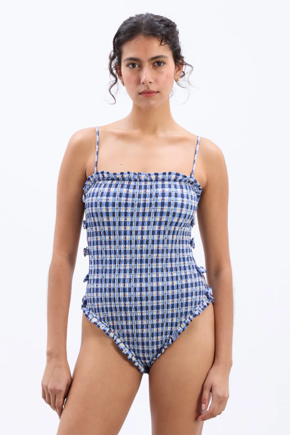 Betty Swimsuit Blue Margot Gingham Navy