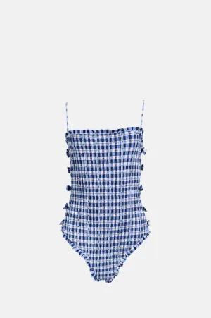 Betty Swimsuit Blue Margot Gingham Navy