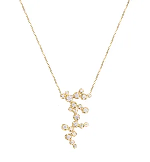Big Organic Nr 02 18K Gold, Whitegold or Rosegold Necklace w. Diamonds