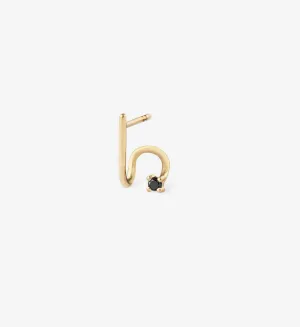 Black Diamond Spiral Earring 0.04 - Single