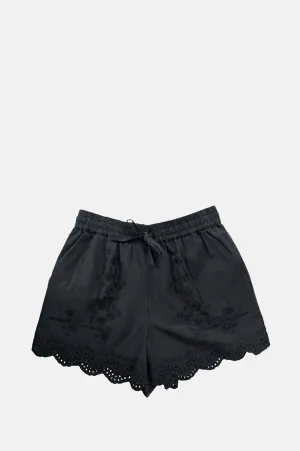 Blondey Shorts Black Embroidery