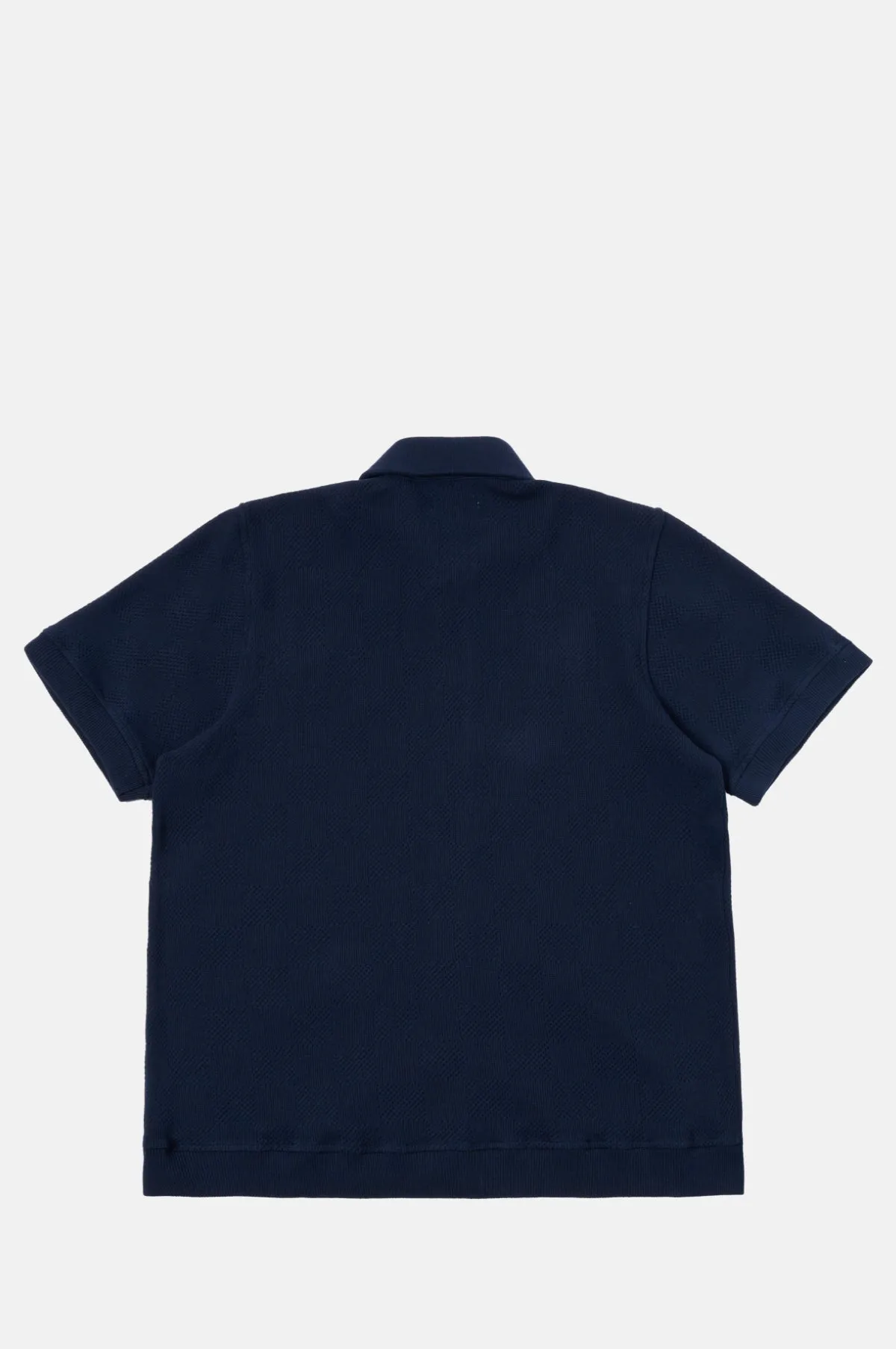 Button Through Polo Bright Navy