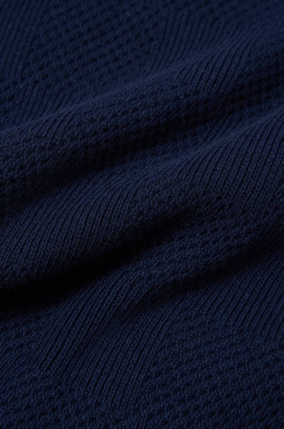 Button Through Polo Bright Navy
