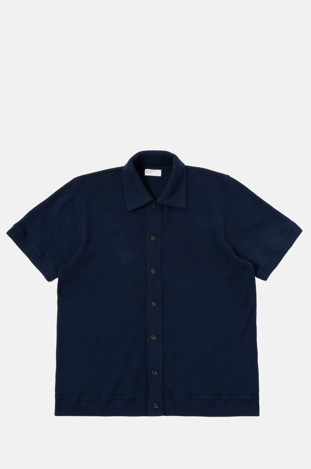 Button Through Polo Bright Navy