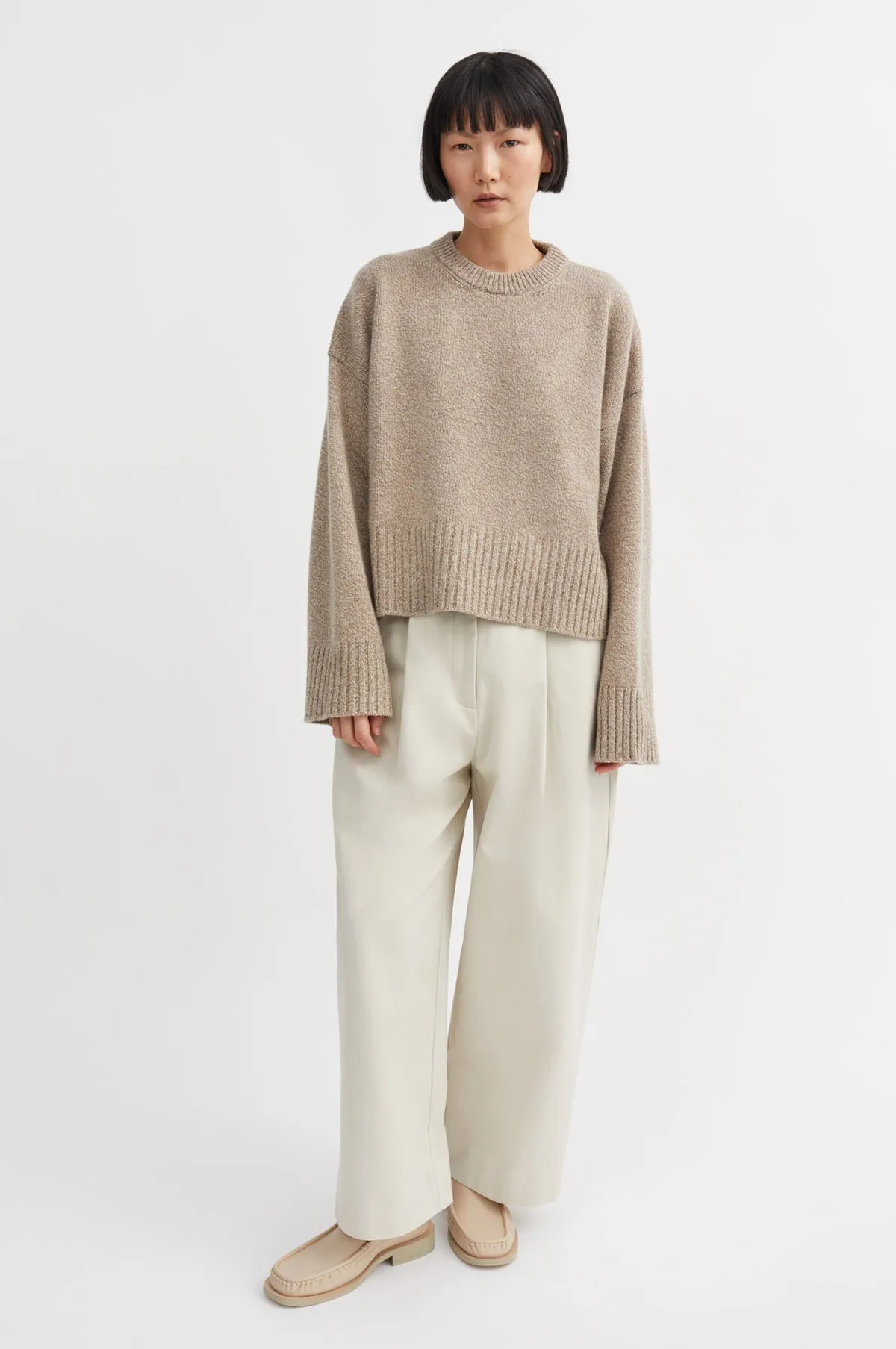 Campa Jumper Light Brown Mouline