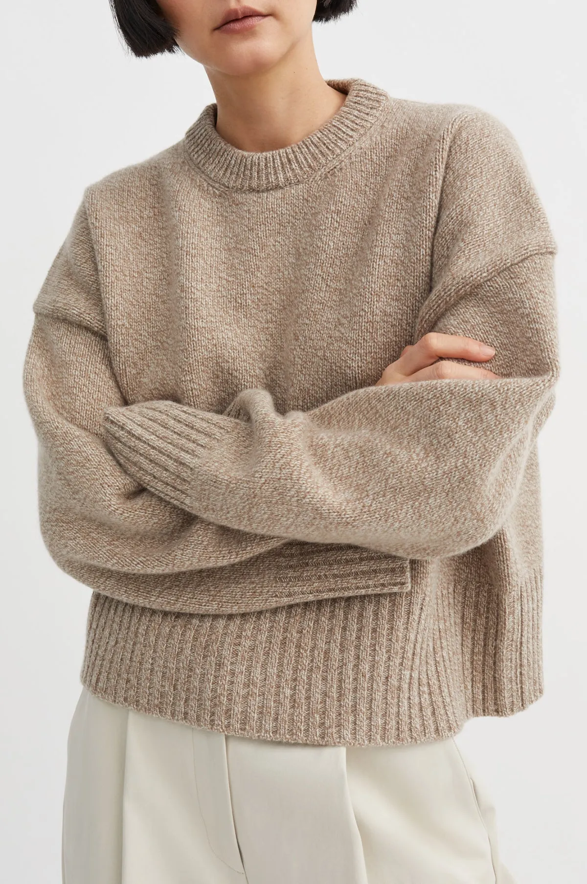 Campa Jumper Light Brown Mouline