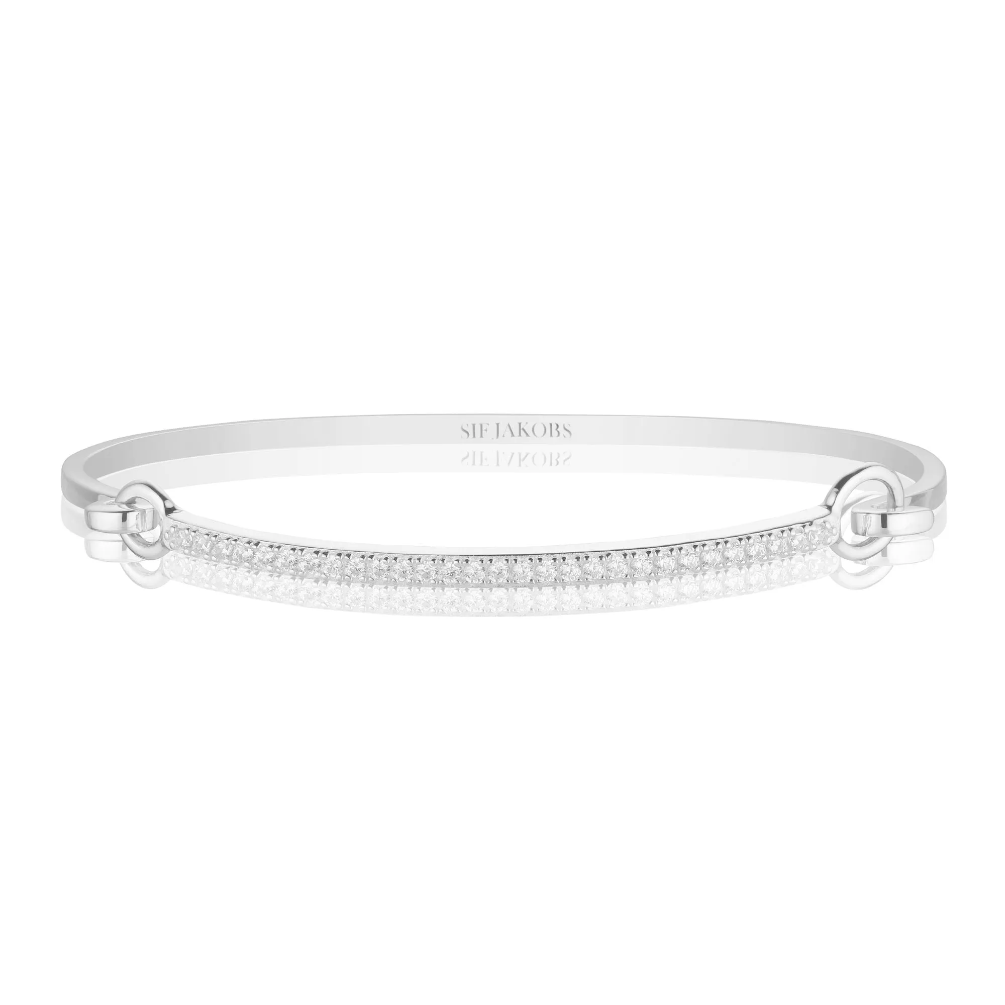 Capizzi Silver Bangle w. Zirconias
