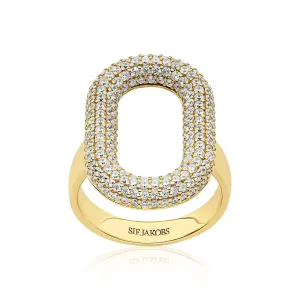 Capri Gold Plated Ring w. Zirconia