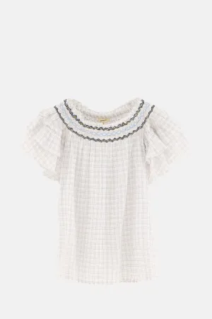 Cathy Blouse Check B