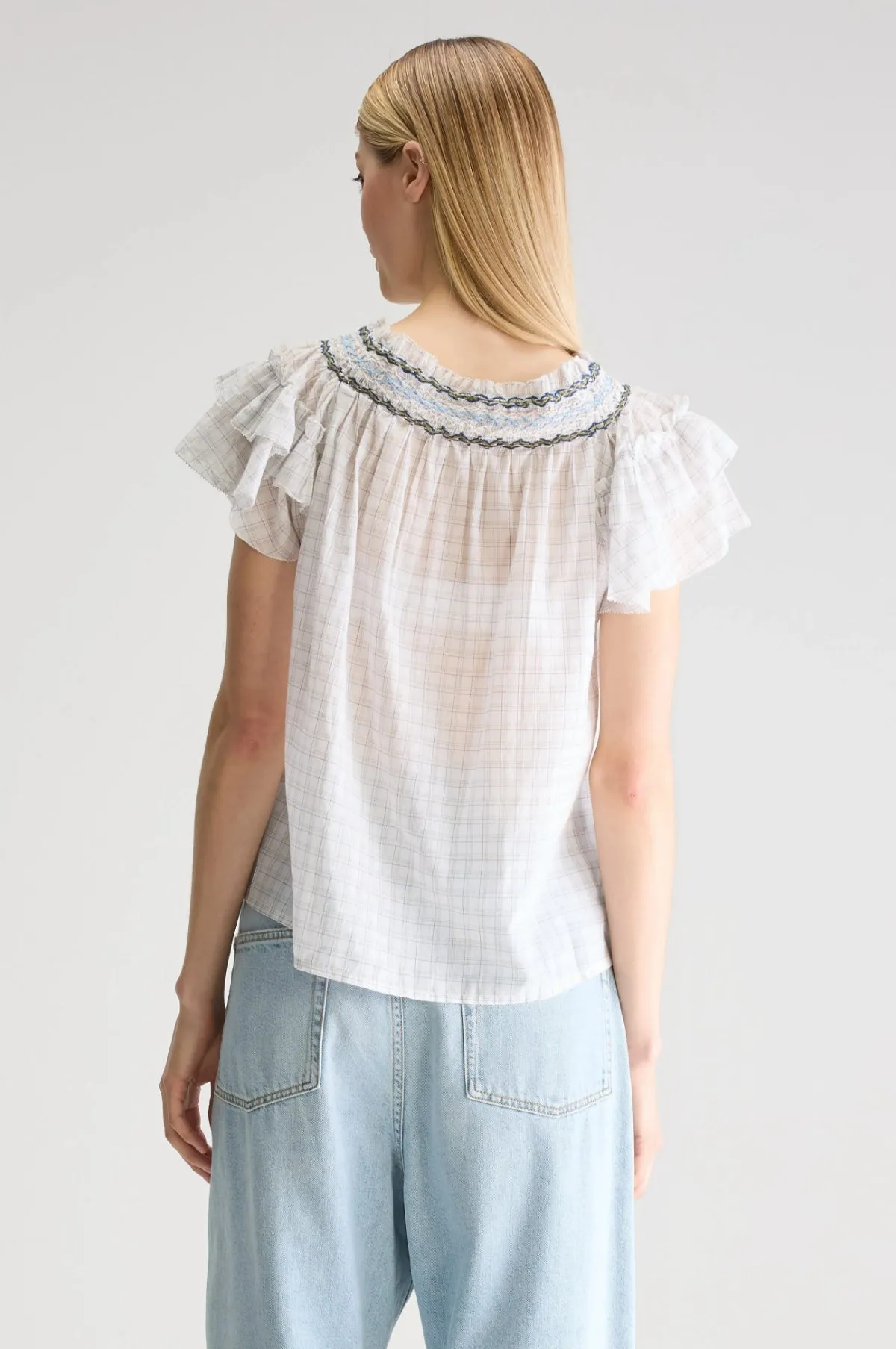 Cathy Blouse Check B