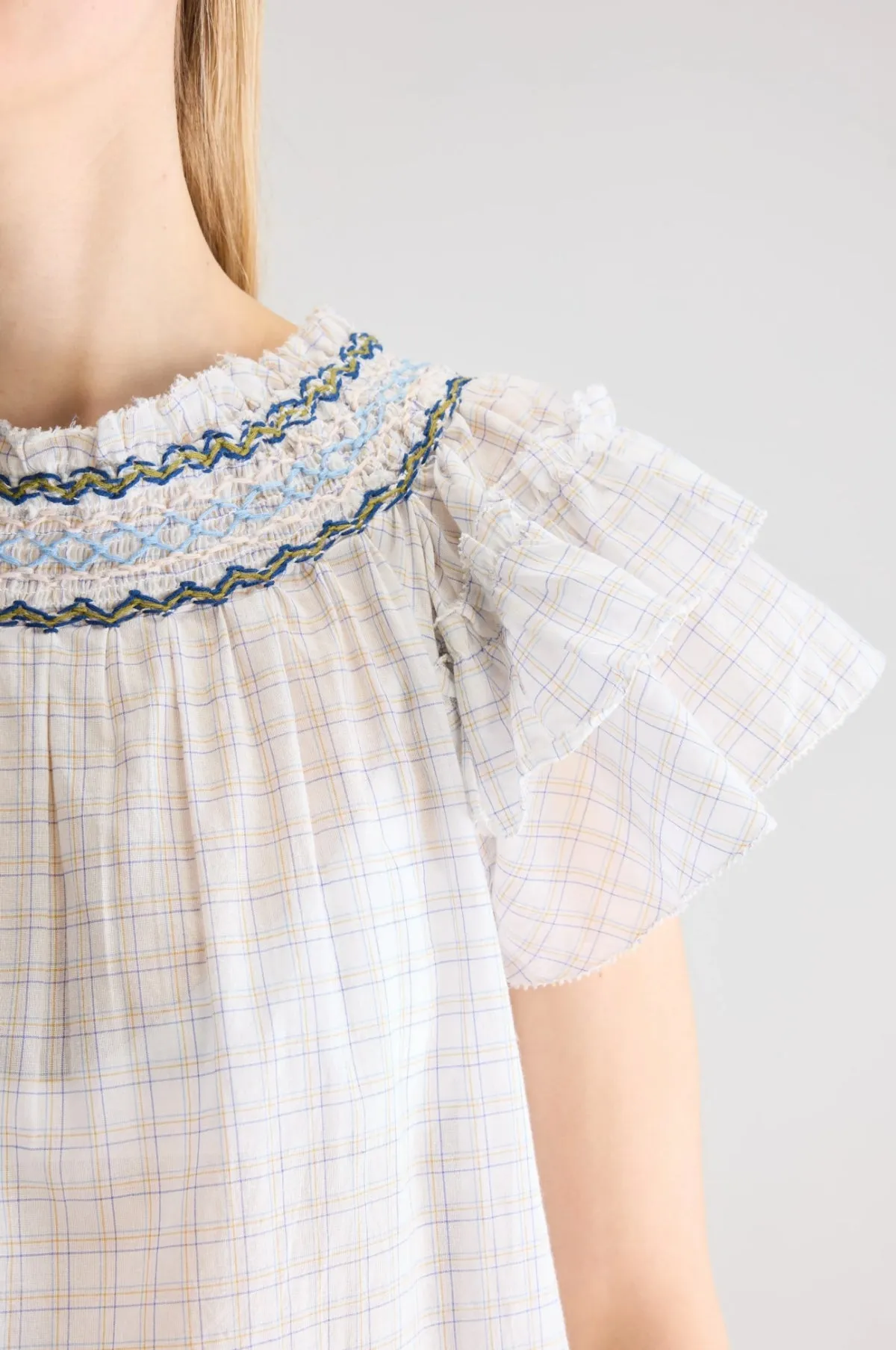 Cathy Blouse Check B