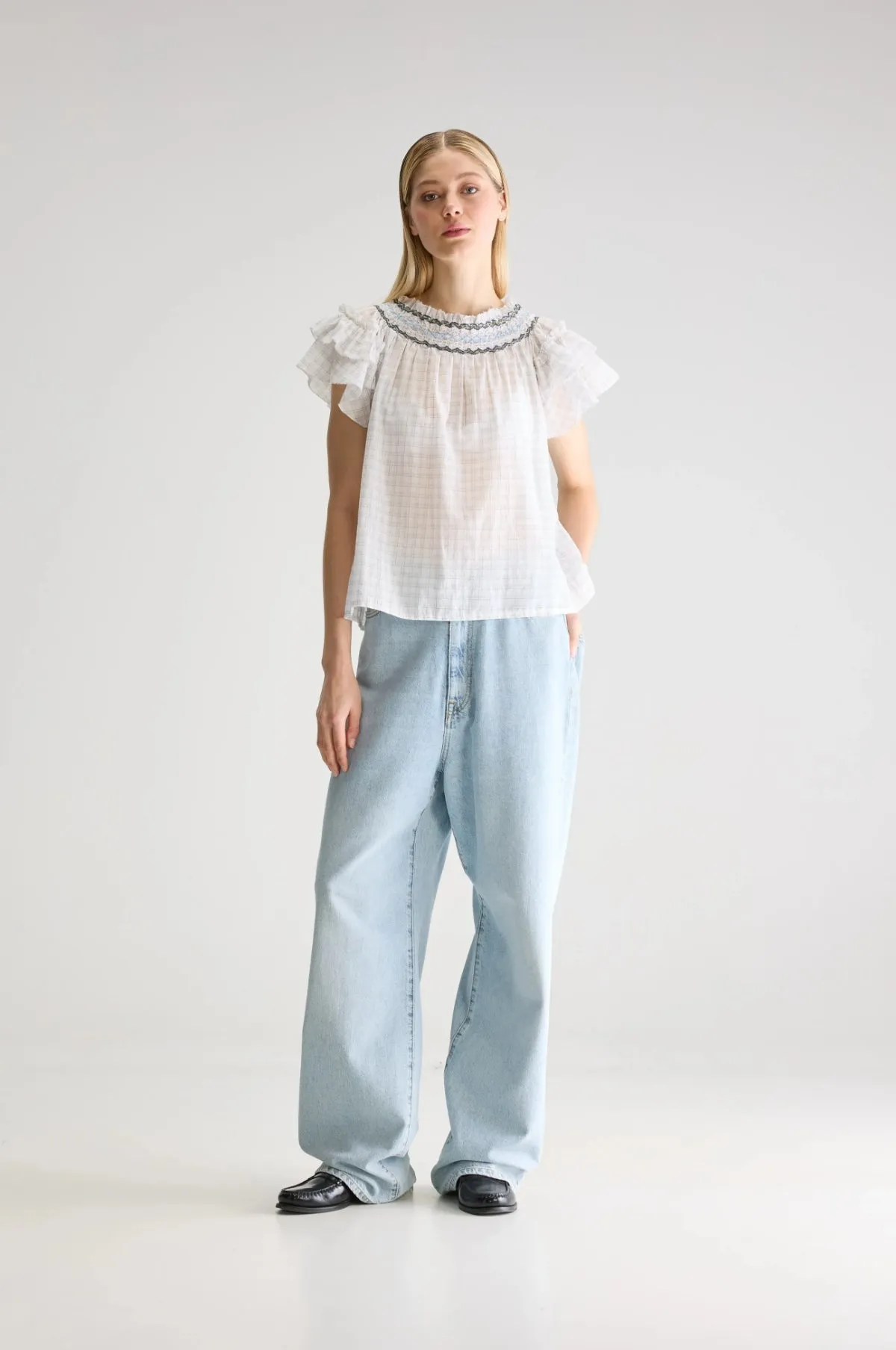 Cathy Blouse Check B
