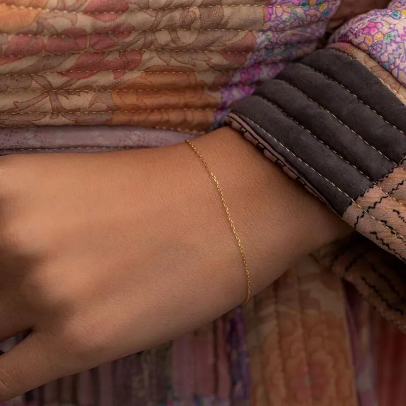 Chain Gang 9K Gold Simple Bracelet