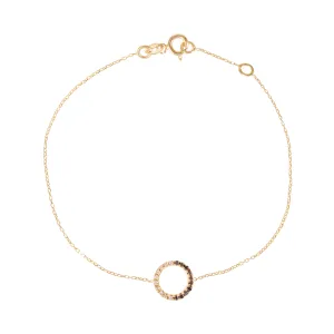 Claire 18K Gold Bracelet w. Black & White Diamonds
