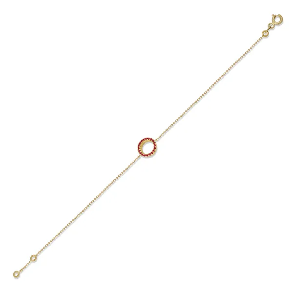 Claire 18K Gold Bracelet w. Rubies