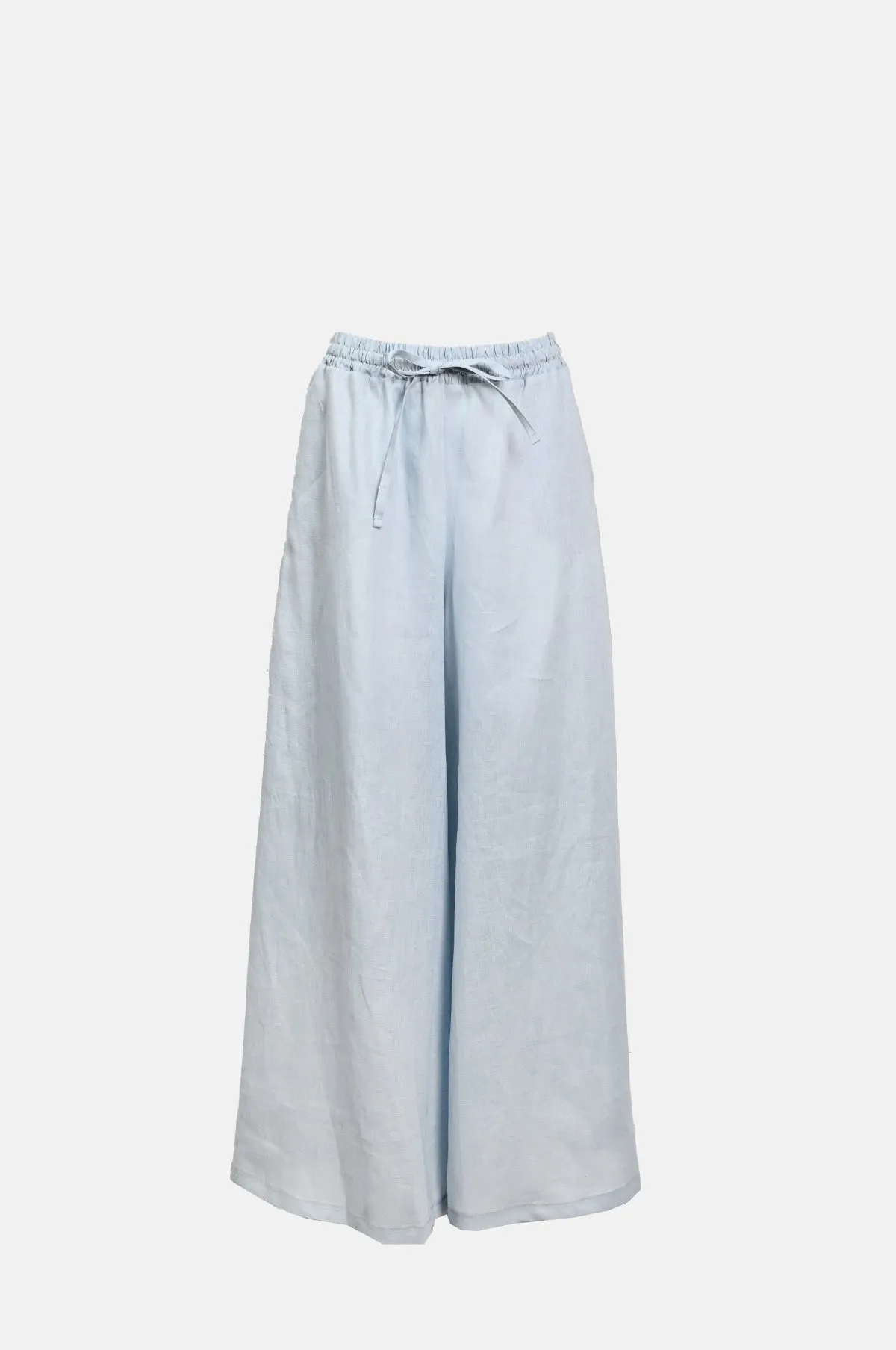Classic Linen Loose Fit Pants Grey Ciel