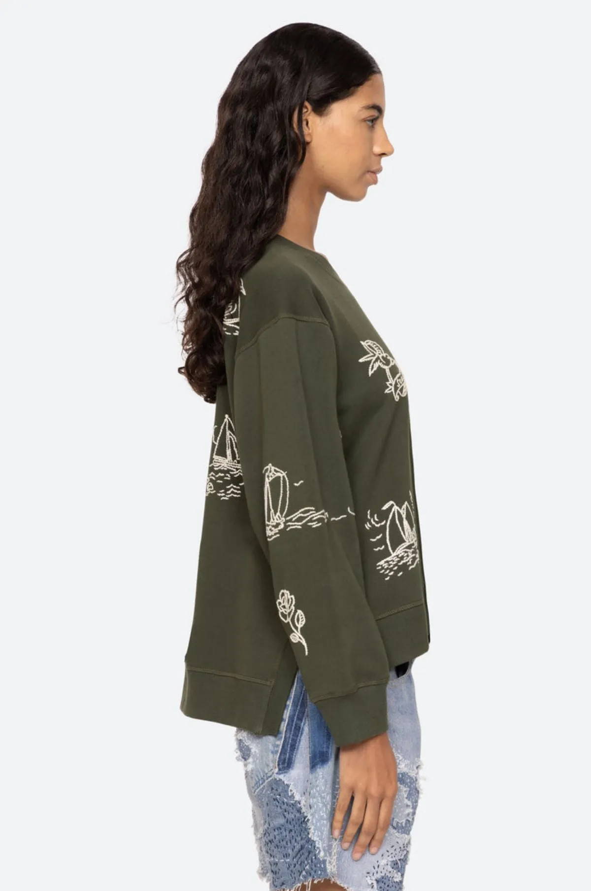 Clyde Lighthouse Sweatshirt Army