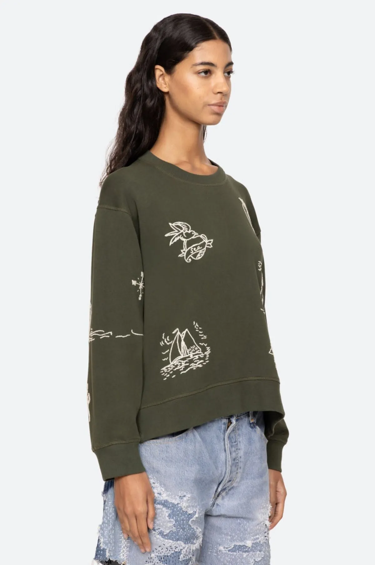 Clyde Lighthouse Sweatshirt Army