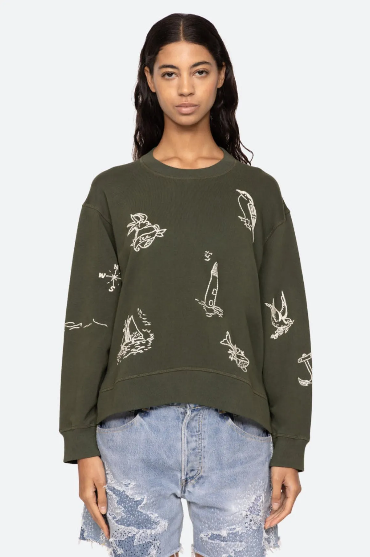 Clyde Lighthouse Sweatshirt Army