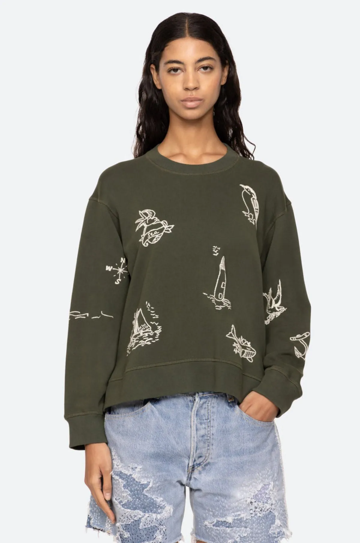 Clyde Lighthouse Sweatshirt Army
