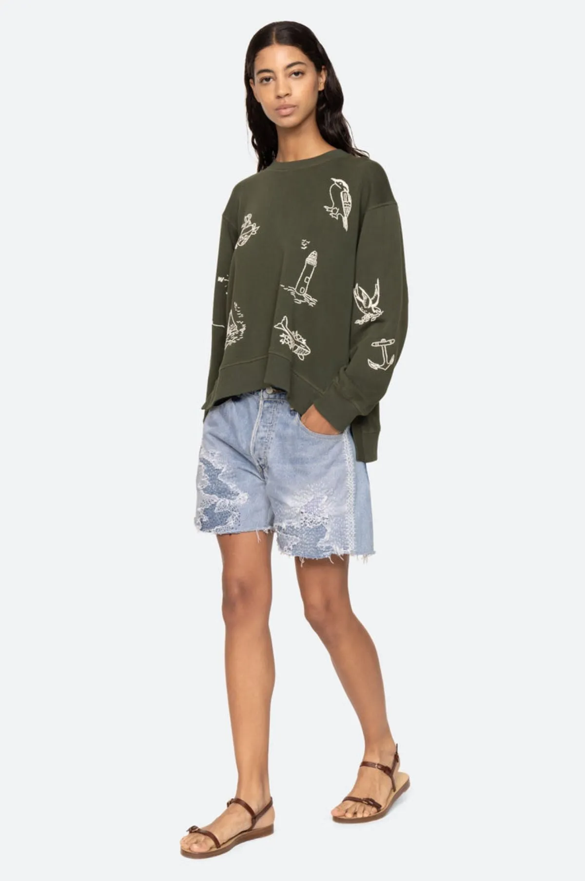 Clyde Lighthouse Sweatshirt Army