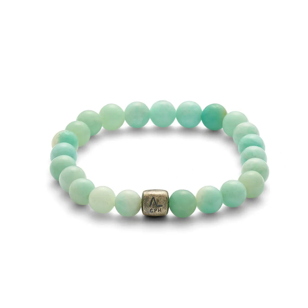 ColorUp (8mm) Silver Bracelet w. Amazonite
