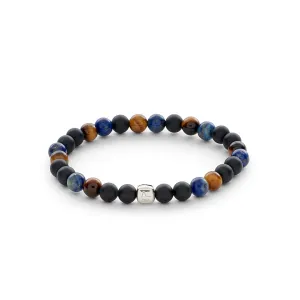 ColorUp Cape Town (6mm) Silver Bracelet w. , & Tiger's Eye