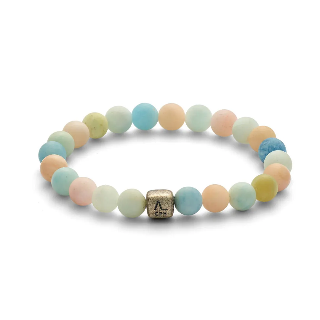 ColorUp Great Barrier Reef (8mm) Silver Bracelet w. Morganite